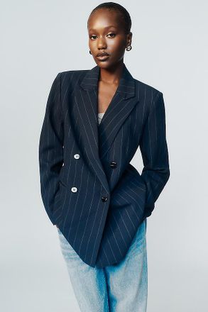 Maeve Pinstripe Blazer Jacket