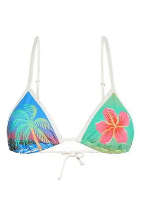 Billabong Midnight Tropics Triangle Bikini Top in True Blue at Nordstrom, Size X-Small