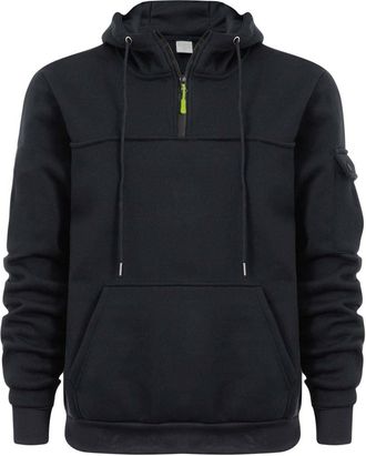 Generic Mens Hoodies Half Zip Pullover Work Jumpers Military Tactical Sweatshirts Sport Hooded Sweatshirts Winter Jackets Long Sleeve Hoody Top Zipper Pockets