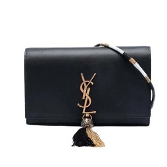 Saint Laurent Pre-owned Kate Schoudertas - Dames - Vintage Schoudertas - Zwart - ONE Size - Leer - Vintage