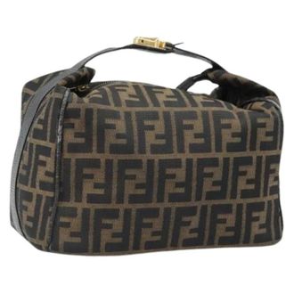 Fendi Pre-owned Vintage Zucca Handtas - Dames - Vintage Handtas - Bruin - ONE Size - Leer - Vintage