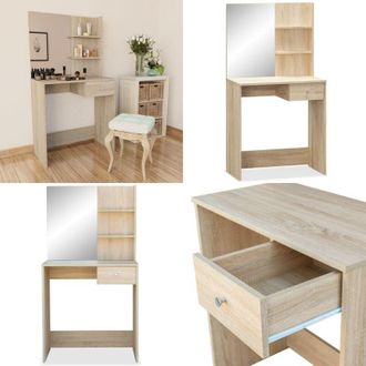 vidaXL Toeletta in Legno Multistrato 75x40x141 cm Rovere - Toeletta moderna - Toeletta con cassetti