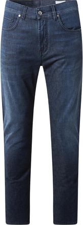 Baldessarini Donkerblauwe Gebruikte Whisker Jeans Regular Fit - Heren - Slim Fit Jeans - Blauw - W33 L34 - Katoen - Jeans