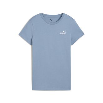 Puma T-Shirt PUMA ESS SMALL NO. 1 LOGO TEE (S), Damen, Gr. XS, blau (cool blau), Jersey, Obermaterial: 100% Baumwolle, unifarben, regular fit normal, Rundh