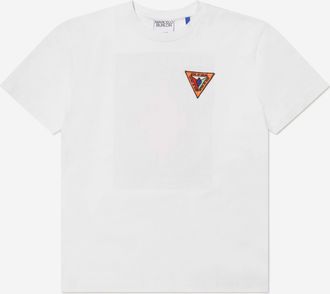 Marcelo Burlon Girls Cotton Short Sleeve Logo T-Shirt - White - Size 12Y
