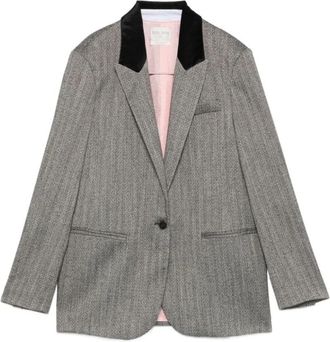 Forte_Forte Visgraat Blazer - Dames - Blazers - Grijs - L - Jassen