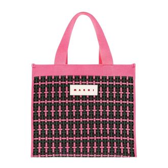 Marni Tote Bags, female, Multicolor, Size: ONE SIZE Braided Jacquard Large Shopper Bag