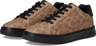 Coach High Line Sneaker In Signature Canvas Mens Shoes Khaki/Black : 11.5 D - Medium, Canvas/Leather
