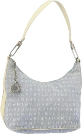 Bulgari Pre-owned Canvas Schoudertas - Dames - Vintage Schoudertas - Blauw - ONE Size - Vintage