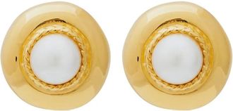 Kenneth Jay Lane Oorbellen met parel - Goud