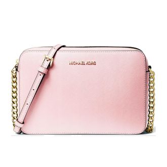 Michael Kors Womens Jet Set 35T8GTTC9L Leather Crossbody Bag for Women - Pink - One Size