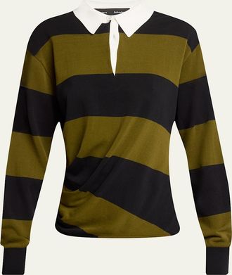 Proenza Schouler Corinna Collared Long-Sleeve Top