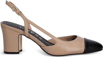 Guess Co 70mm Loisa slingback pumps - women - Calf Leather/Calf Leather/Polyurethane/Polyurethane/Rubber - 40 - Neutrals