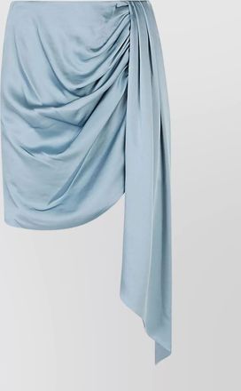 SIMKHAI draped satin mini skirt with asymmetric design