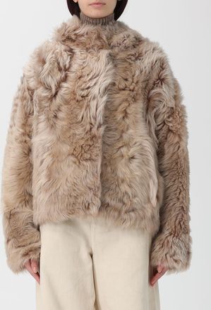 Yves Salomon Fur Coat YVES SALOMON Woman color Beige