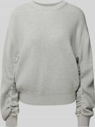 Drykorn Drykorn Strickpullover aus Baumwoll-Kaschmir-Mix Modell KEBEDI in Hellgrau, Gr&ouml;&szlig;e XS