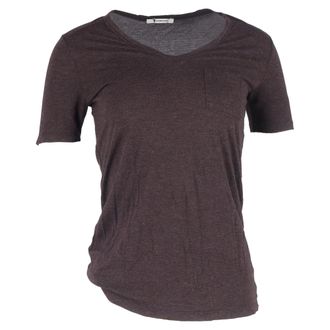 Alexander Wang Alexander Wang T-shirt met borstzakje in bruin katoen