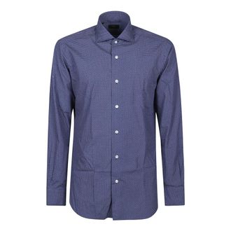 Barba Overhemden, Heren, Blauw, L, Katoen, Casual Katoenen Overhemd