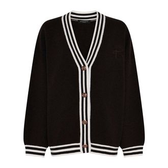 Bruuns Bazaar Truien & Vesten, Dames, Bruin, XL, Wol, Chalina BBSira Knit Cardigan