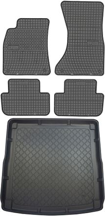 OEM Juego De Alfombrillas De Goma Para Coche Y Maletero Para Audi A4 B8 Kombi (de Abril De 2008 A Octubre De 2015)
