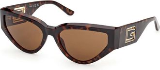 Guess Gu 00292 Zonnebril - unisex - Zonnebrillen - Bruin - 57 MM - Accessoires