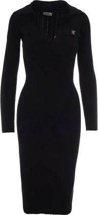 Elisabetta Franchi Black Knitted Dress