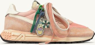 Autry REELWIND SUPER VINTAGE SNEAKERS IN WHITE AND RED SUEDE AND NYLON