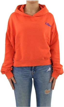 Follovers Short Hoody - Dames - Hoodies - Oranje - S - Hoodies & sweatvesten