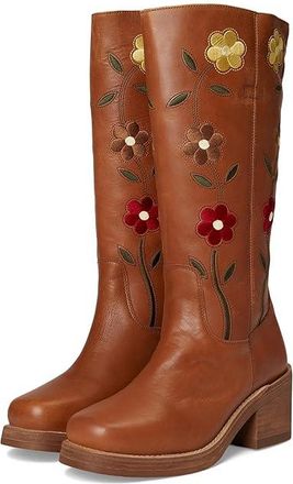 Dingo Bloom Womens Boots Tan : 9.5 B - Medium, Leather