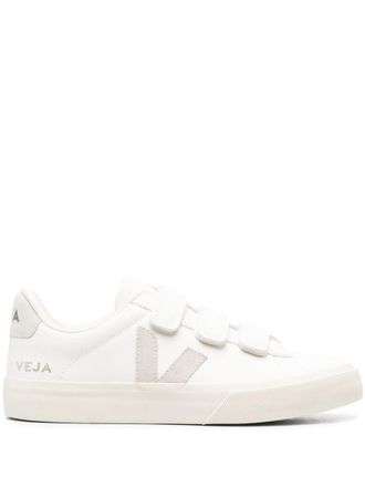 Veja White Beige Logo Sneakers