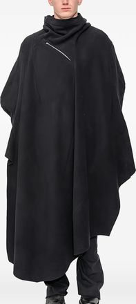 Leon Emanuel Blanck Distortion poncho met capuchon - Zwart