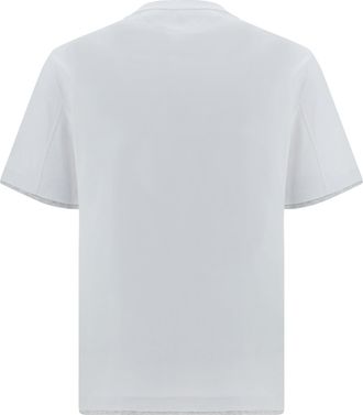 Brunello Cucinelli Mens Cotton T-Shirt Bianco+perla T-Shirts And Polos