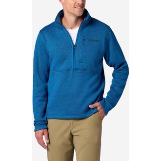 Marmot Drop Line Half Zip Fleece Jacket in Nautical Blue Heather at Nordstrom, Size Xx-Large
