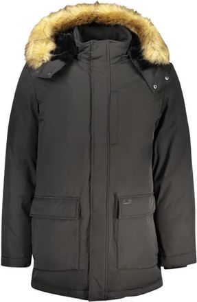 Guess Jacket met lange mouwen - Heren - Winterjassen - Zwart - 2XL - Leer - Jassen