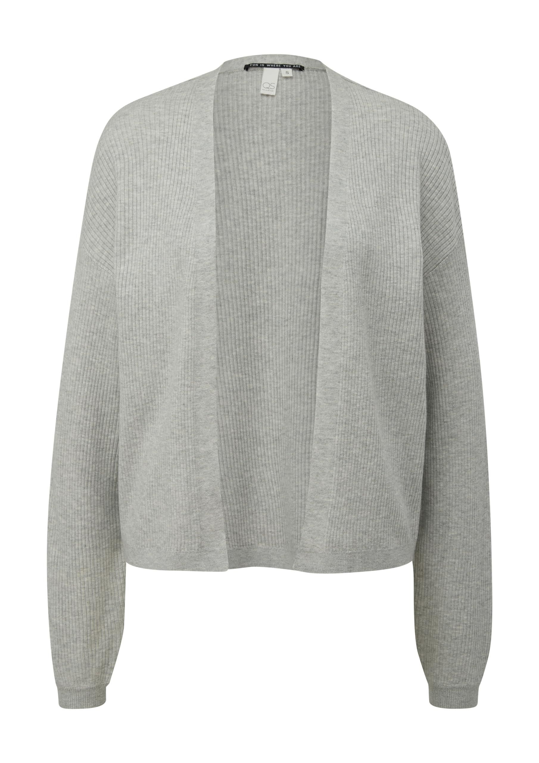 S Oliver Strickjacke Damen Strickjacke Grau Meliert Cardigan Aus