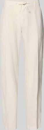 Selected Straight Leg Leinenhose mit Tunnelzug Modell LEROY in Offwhite, Gr&ouml;&szlig;e XXL