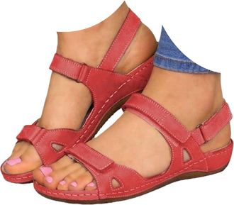 Generic Womens Orthopedic Sandals, Comfort Platform Wedges for Women, Orthotic Open Toe Ladies Sandals Dressy Summer Anti-slip Platform Beach Summer Shoes, Cu