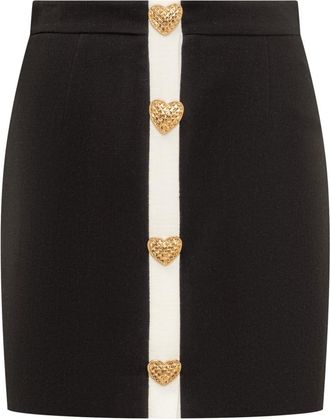 Moschino Black Embellished Mini Skirt