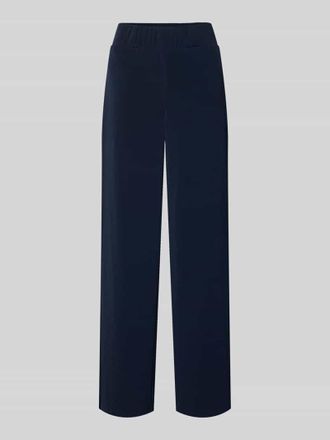 Vera Mont Stoffhose mit Ges&auml;&szlig;leistentaschen und elastischem Bund in Dunkelblau, Gr&ouml;&szlig;e 36