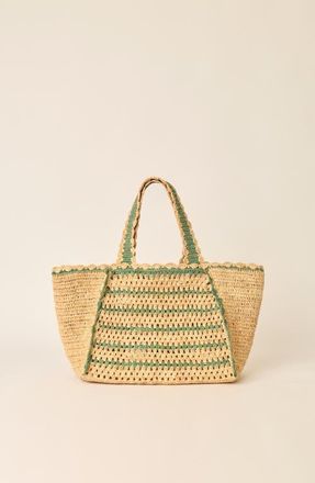 BTB Los Angeles Tulay Tote in Natural/blue at Nordstrom