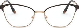 Prada Zonnebril met cat-eye montuur - Goud