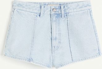 H&M Minishorts aus Denim mit Bügelfalten - Blue