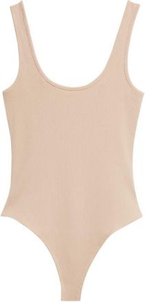 L'agence Nica Scoop Neck Tank Bodysuit in Cappuccino at Nordstrom, Size Xx-Large