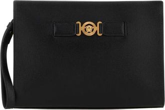 Versace Medusa leren clutch - Zwart