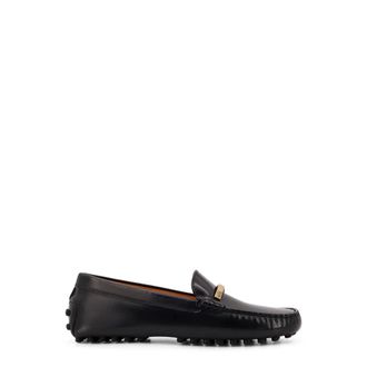 Tod's Loafers, female, Black, 5 UK, Patent Leather Loafer with Metal Detail