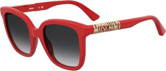 Moschino Rood/Grijs Getinte Zonnebril - Dames - Zonnebrillen - Rood - 52 MM - Accessoires