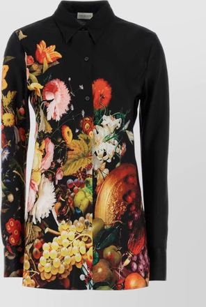 Dries Van Noten silk printed satin shirt