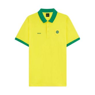 HUGO BOSS Hugo, Polo Shirts, male, Yellow, Size: S Polo Shirts
