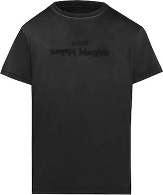Maison Margiela Antraciet Reverse Katoenen T-Shirt - Dames - T-shirts - Grijs - S - Katoen - Tops