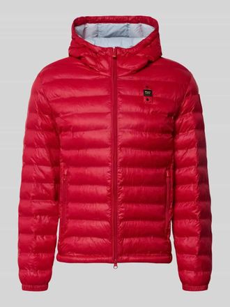 Blauer Steppjacke mit Zweiwege-Rei&szlig;verschluss Modell Charles in Hellrot, Gr&ouml;&szlig;e XXXL